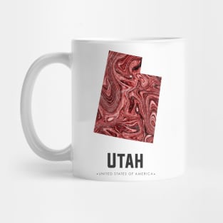 Utah state map abstract brown Mug